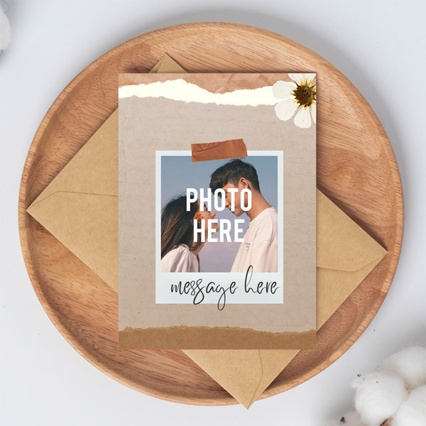 Personalized Photo & Message Printed on Greeting Card Personalized ...