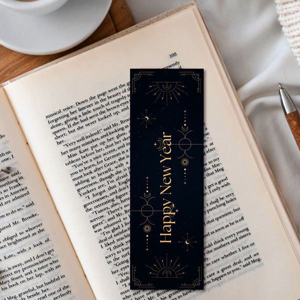 Golden Print New Year Bookmark Gift Contents Gift to Nepal | Giftmandu