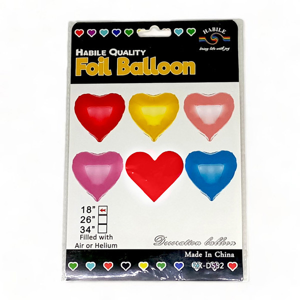 Heart Shaped Foil Balloon in Red Birthday Party Supplies Gift to
