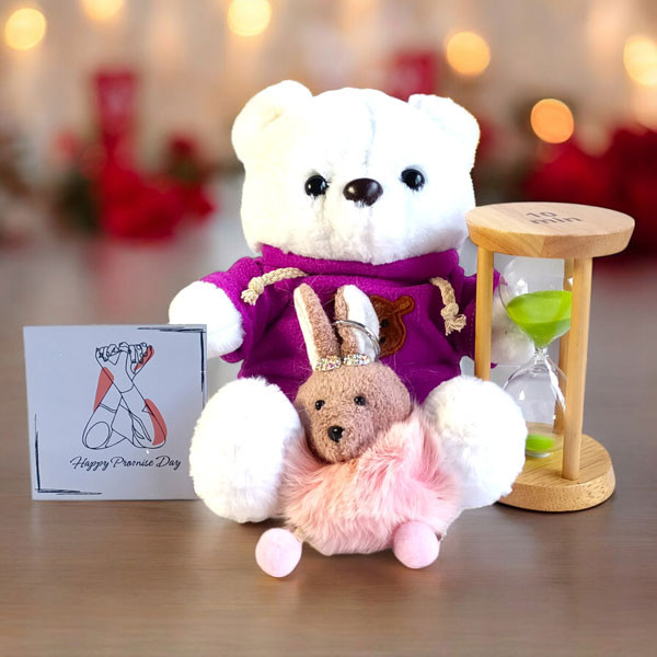 Teddy Bear 10 Gifts For Girlfriend Promise Day Gift: Teddy, Keyring