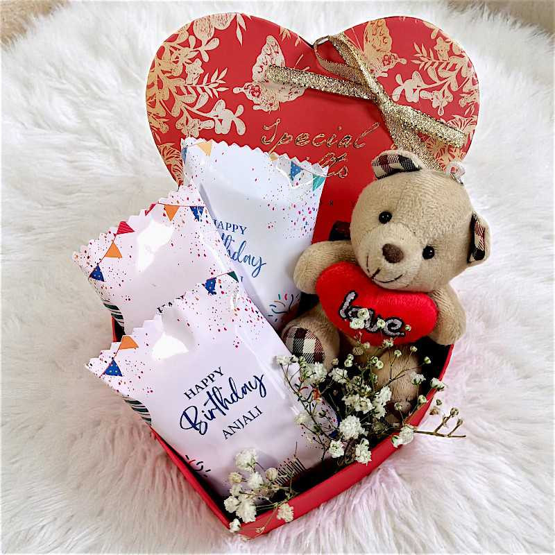 Birthday Delight: Teddy & Custom Chocolates Gift Hampers Gift to Nepal ...