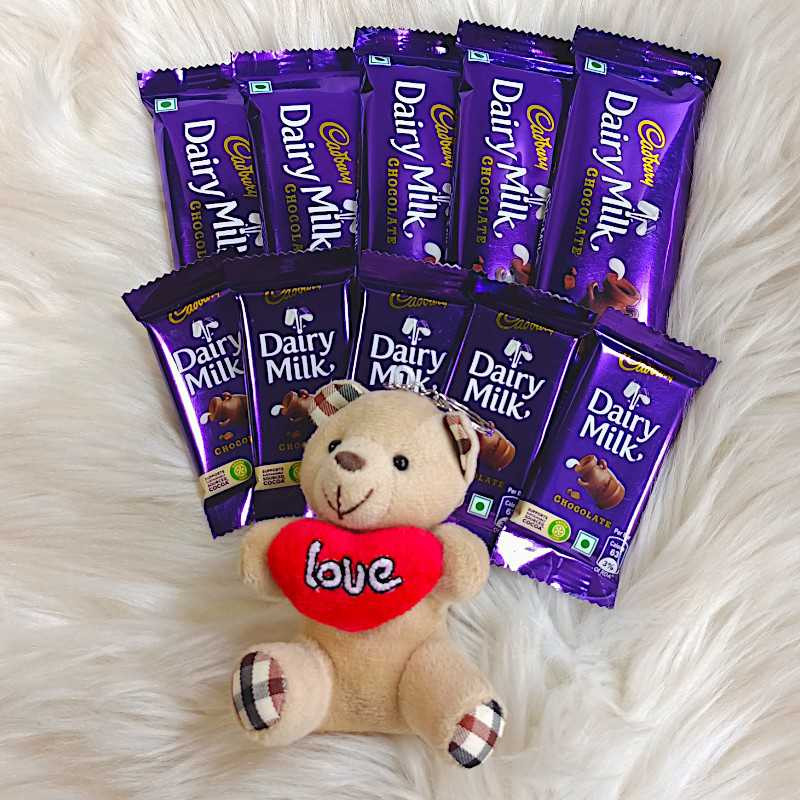 Choco Delight Gift Set with Mini Teddy Gift Hampers Gift to Nepal ...
