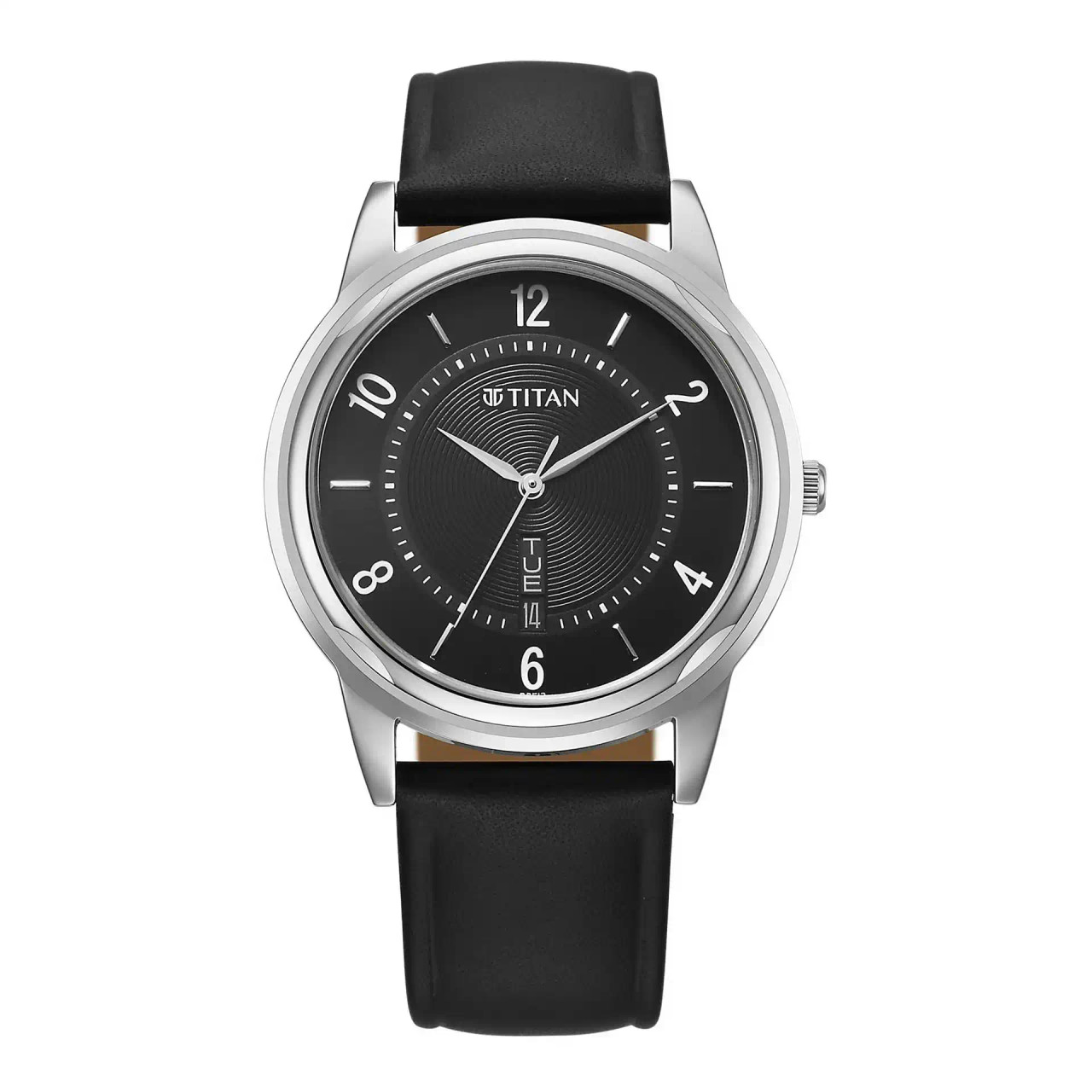Analog Watch Titan Hand Watch For Man Price Black Leather Strap