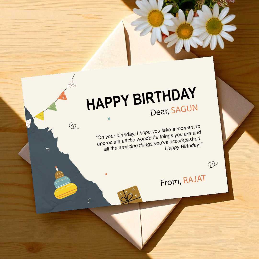 Happy Birthday Greeting Card With Custom Name Gift to Nepal | Giftmandu