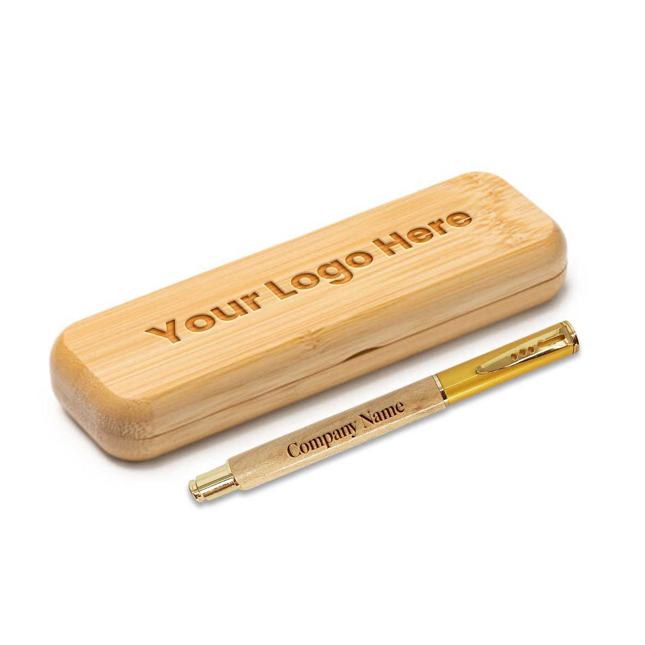 Custom Engraved Bamboo Pen & Wooden Box Gift to Nepal | Giftmandu
