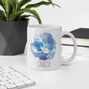 'Cancer' Zodiac Sign Printed Cushion & Coffee Mug