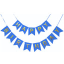Happy Birthday Banner With Shimmery Gold Letter Party Decoration