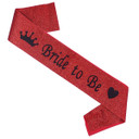 'Bride To Be' Red Glitter Sash