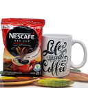 Nescafe Coffee Pack With White Ceramic Coffee Mug