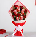 Kitkat With Natural Red Roses Chocolate Bouquet