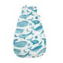 Crane Baby Caspian Wearable Blanket 0-9 Months (Muslin Whale Print)