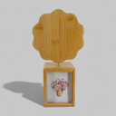 Aesthetic Rotating Floral Frame Featuring LED Base Lamp