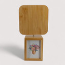 LED Rotating Square Photo Frame With Base Lamp