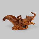Elegant Brown Ceramic Elephant Wine Holder Giftmandu