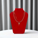 Double-Layer Necklace with Beads & Stunning Pearl Pendant JL-50