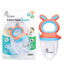 R for Rabbit First Feed Bunny Nibblers Pacifiers, Teethers and Rattles Orange Blue NBFFBOB02