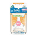 Dr.Brown's Preemie Flow Level 1 Wide-Neck Silicone Nipple, 2-Pack WN0201-INTLX
