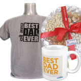 "Best Dad Ever" Tshirt With Mug & Nuts Tray