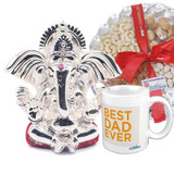 Best Dad Ever Mug, Dry Nuts Tray & Silver wax Karnakanta Ganesh Ji (SLV-9021WX)