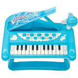Little Piano with Stand and Mike - Blue