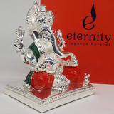 Silver Wax Lord Ganesh ji Idol- (3.5'' Tall)