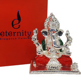 Silver Wax Lord Ganesh ji Idol- (3.5'' Tall)
