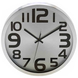 Silver Dial Quartz Analog Wall Clock