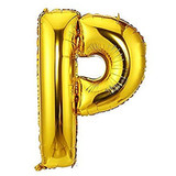 Foil Balloon Alphabet "P" - Bright Golden