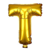 Foil Balloon Alphabet "T" - Bright Golden
