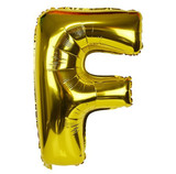 Foil Balloon Alphabet "F" - Bright Golden