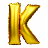 Foil Balloon Alphabet "K" - Bright Golden