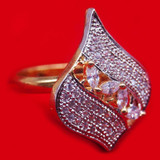 White Stone Studded Party Wear Ring