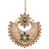 Traditional Green Stone Sirbandi / Mang Tika