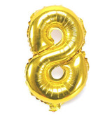 Foil Balloon Number "8" - Bright Golden