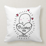 I Love You Printed Cushion Gift