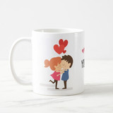 Kissing Couple Mug With Personalized Message Print