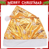 Metallic Gold Christmas Santa Cap
