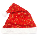 Red Snowflake Christmas Santa Cap