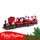 Christmas Decoration Wooden Train Showpiece