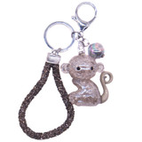 3D Monkey Design Keyring (Gray)