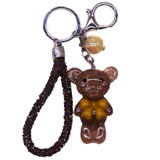 Teddy Bear with Bow Key-ring (Brown)