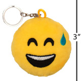 Smiling With Sweat Emoji Key-rings (3 Inch)