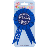 Birthday Boy Reward Ribbon Badge - Dark Blue