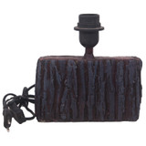 Rectangle Shaped Wooden Base Table Lamp