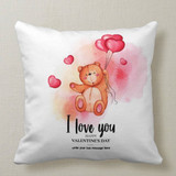 ''I Love you Happy Valentine's Day'' Printed Cushion Gift