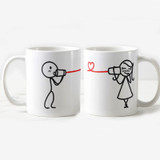 Couple Connected with Rope Coffee Mug Gift