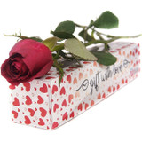 You're The One - Single Rose in Special Hearts Printed Box