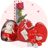Heart Box Surprise Gift - Teddy Box, Chocolates, Rose Box