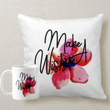 "Make A Wish" Cushion & Mug "Make A Wish" Cushion & Mug