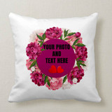 Flower Design Custom Printed Cushion Gift